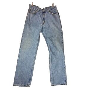 Levi 505 Jeans Blue Denim Mens 36x34  Regular Straight‎ Fit Medium Wash